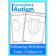 Following Directions Color / Colour In Worksheets